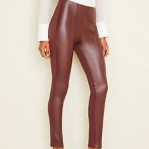 Ann Taylor LOFT Faux Leather Seamed Leggings